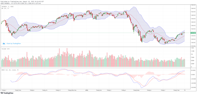 Biểu đồ kỹ thuật VN-Index.