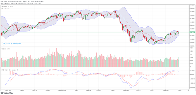 Biểu đồ kỹ thuật VN-Index.