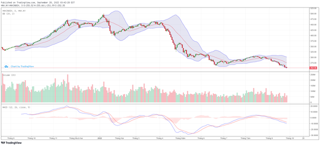 Biểu đồ kỹ thuật HNX-Index.