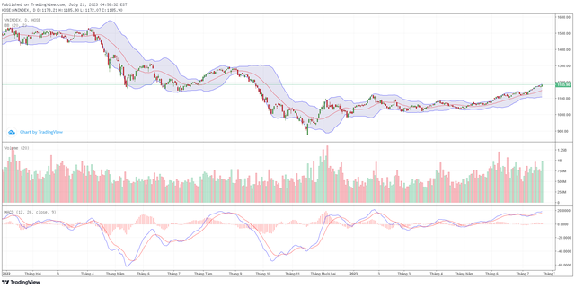 Biểu đồ kỹ thuật VN-Index.
