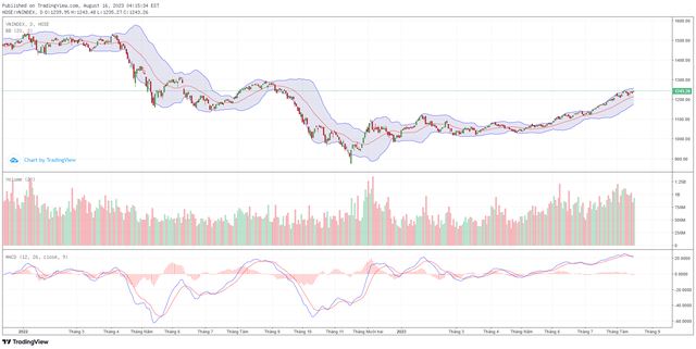 Biểu đồ kỹ thuật VN-Index.