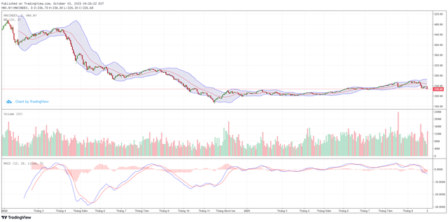 Biểu đồ kỹ thuật HNX-Index.