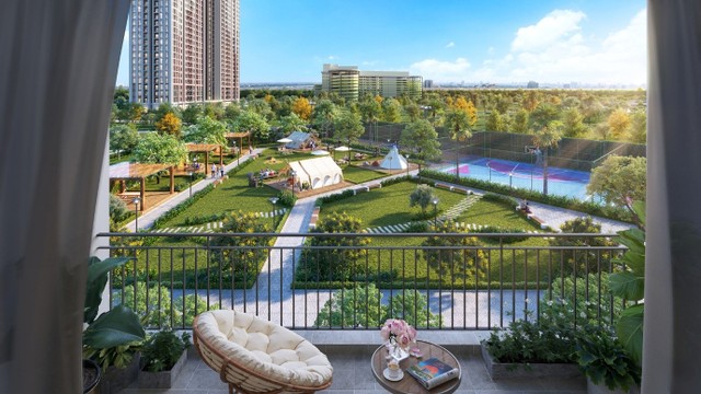 Không gian xanh an lành từ mọi góc nhìn.