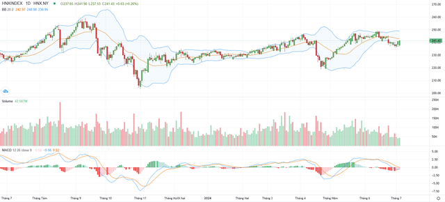 Biểu đồ kỹ thuật HNX-Index.