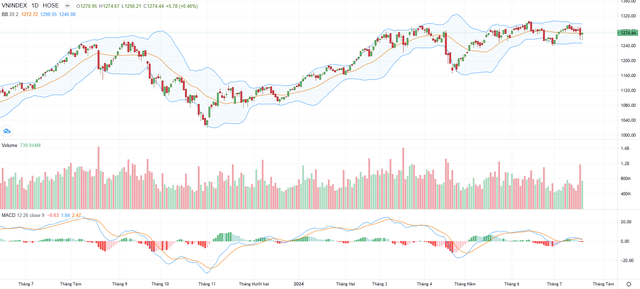 Biểu đồ kỹ thuật VN-Index.
