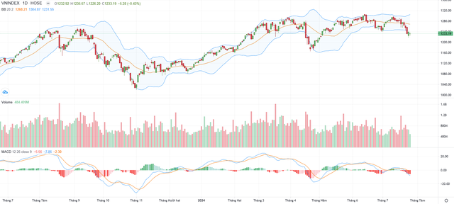 Biểu đồ kỹ thuật VN-Index.