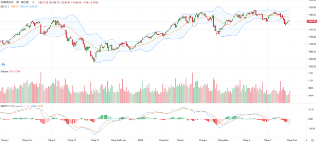 Biểu đồ kỹ thuật VN-Index.