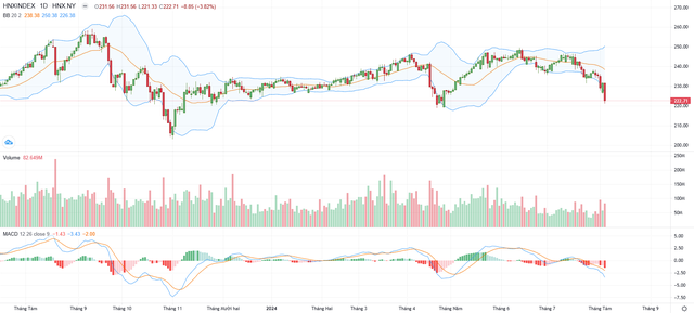 Biểu đồ kỹ thuật HNX-Index.