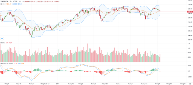 Biểu đồ kỹ thuật VN-Index. Biểu đồ kỹ thuật VN-Index.