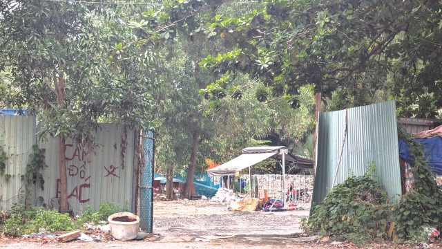 Đường vào dự án Khu dân cư 6A Bình Chánh.