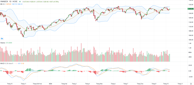 Biểu đồ kỹ thuật VN-Index. Biểu đồ kỹ thuật VN-Index.
