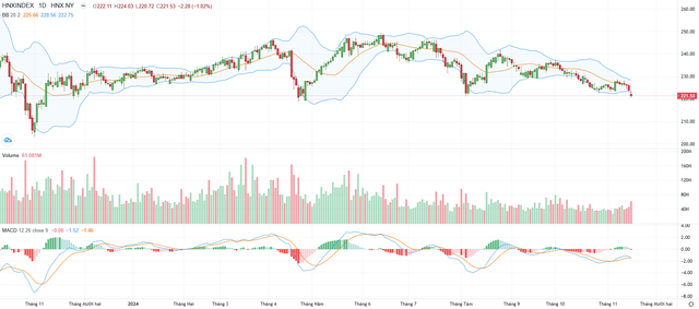 Biểu đồ kỹ thuật HNX-Index.