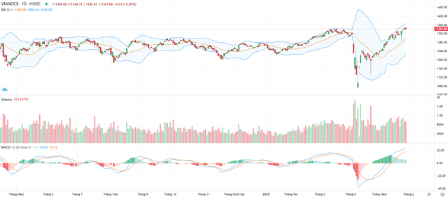 Biểu đồ kỹ thuật VN-Index.