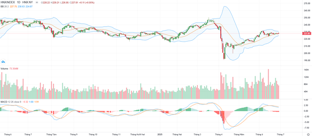 Biểu đồ kỹ thuật HNX-Index.