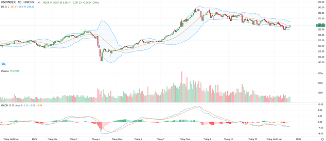 Biểu đồ kỹ thuật HNX-Index.