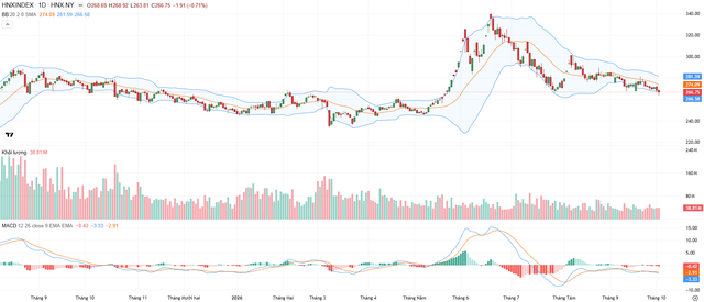 Biểu đồ kỹ thuật HNX-Index.
