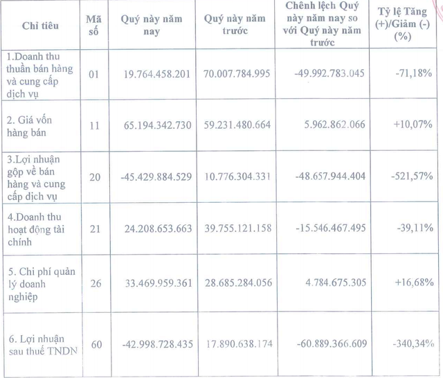 Một số chỉ tiêu tài chính của HUT quý IV/2020