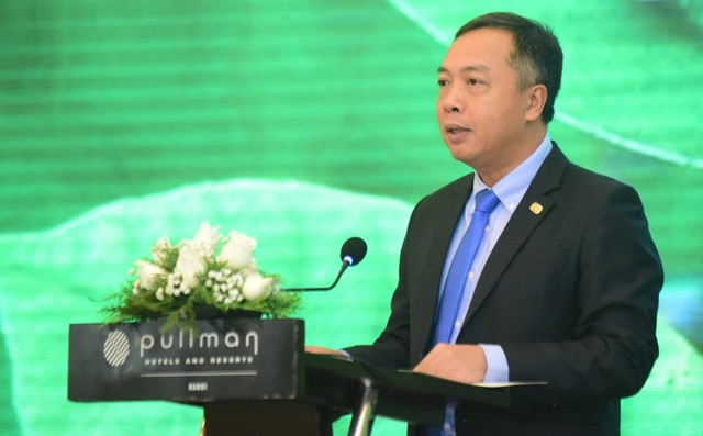 Ông Lê Trọng Minh, Tổng Biên tập Báo Đầu tư phát biểu khai mạc hội thảo.