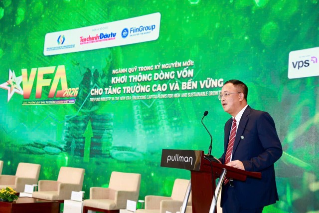 Ông Bùi Hoàng Hải, Phó Chủ tịch Ủy ban Chứng khoán Nhà nước phát biểu tại sự kiện. Ảnh: Chí Cường