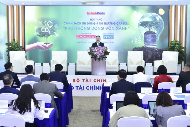 Phó Thống đốc Ngân hàng Nhà nước Việt Nam Nguyễn Ngọc Cảnh phát biểu tại Hội thảo. Ảnh: Dũng Minh