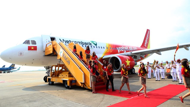Tàu bay mới của Vietjet về tới thành phố Hồ Chí Minh ảnh 9 Tàu bay mới của Vietjet về tới thành phố Hồ Chí Minh ảnh 9