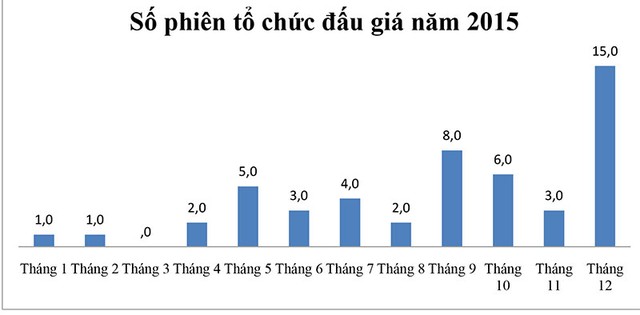 Năm 2015, đấu giá cổ phần trên HOSE thu về hơn 4.450 tỷ đồng ảnh 1