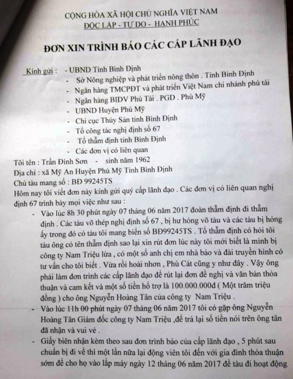 Vụ tàu vỏ thép hư hỏng: Dùng tiền để “bịt miệng” ngư dân ? ảnh 2