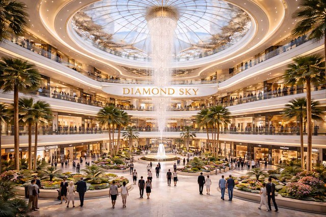 Phối cảnh trung tâm thương mại Diamond Sky Mall Phối cảnh trung tâm thương mại Diamond Sky Mall
