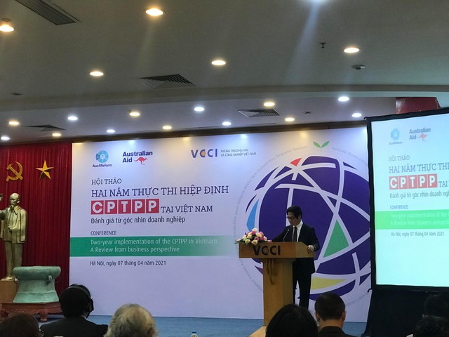 Ông Vũ Tiến Lộc, Chủ tịch VCCI đánh giá hai năm thực thi CPTPP là bước khởi đầu quan trọng để doanh nghiệp Việt Nam có những bước đi tốt hơn về sau
