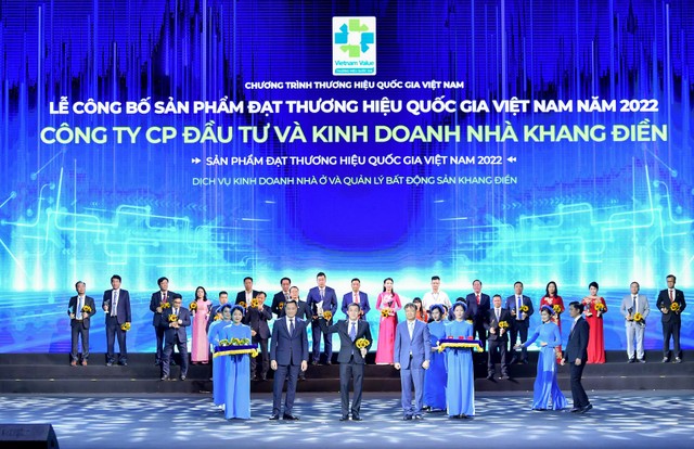 Khang Điền (KDH) vinh dự là một trong 2 doanh nghiệp bất động sản đạt giải Thương hiệu quốc gia Việt Nam 2022.