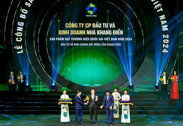 Tập đoàn Khang Điền (KDH) vinh dự được công nhận đạt Thương hiệu quốc gia Việt Nam 2024.