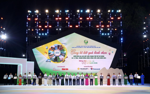 Lễ công bố kết quả bình chọn điểm đến hấp dẫn TPHCM và 13 tỉnh, thành Đồng bằng Sông Cửu Long.