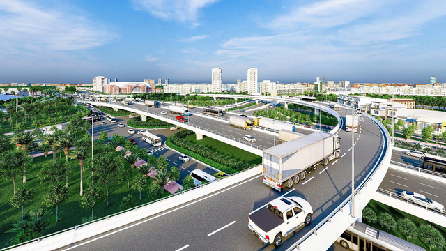 Nút giao Mỹ Thuỷ vừa khởi công giai đoạn 3, dự kiến hoàn thành vào 30/4/2026, tạo diện mạo mới cho cửa ngõ phía đông thành phố - Hình phối cảnh: Báo Tuổi trẻ.