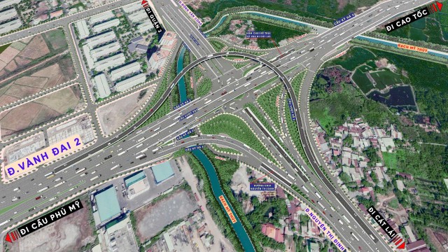 Dự kiến, toàn bộ nút giao Mỹ Thủy 4 tầng sẽ được thông xe vào ngày 30/4/2026. Ảnh: Tuổi trẻ