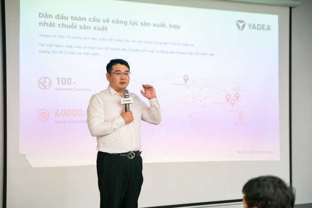 Ông Liu Jia, Tổng Giám đốc Yadea Việt Nam chia sẻ kế hoạch tiếp tục đầu tư mở rộng công suất sản xuất, tăng tỷ lệ nội địa hóa tại Việt Nam.