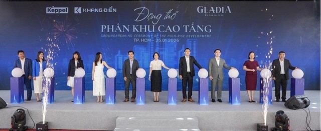 Sự kiện động thổ phân khu cao tầng Gladia by the Waters, góp phần hoàn thiện bức tranh đô thị bền vững.