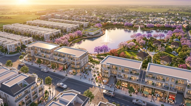 Không gian shophouse kiến tạo nhịp sống thương mại. Không gian shophouse kiến tạo nhịp sống thương mại.