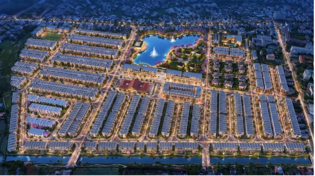 Toàn cảnh quy hoạch đồng bộ, hiện đại của Sao Mai Central Point về đêm. Toàn cảnh quy hoạch đồng bộ, hiện đại của Sao Mai Central Point về đêm.