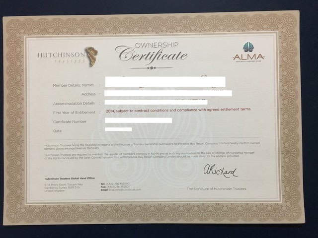 Tiếp vụ khách hàng “tố” Alma: Mập mờ giấy chứng nhận quyền sở hữu kỳ nghỉ ảnh 1