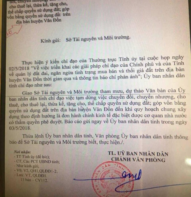 Hội Môi giới lên tiếng quyết định “chặn sốt đất” tại Vân Đồn của tỉnh Quảng Ninh ảnh 1