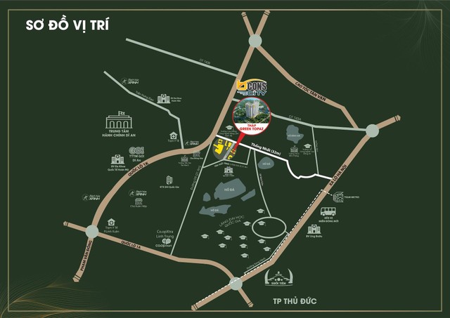 Bcons Citylà vị trí tâm điểm kết nối khu vực.