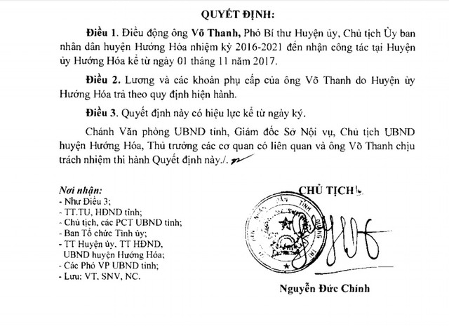 Quảng Trị: Chủ tịch huyện bị điều chuyển do “chưa thực sự đồng hành”, tháo gỡ khó khăn cho DN ảnh 1
