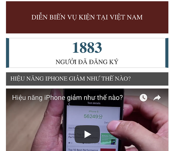 Hơn 1.800 người Việt khởi kiện Apple đòi có trách nhiệm với iPhone cũ ảnh 1