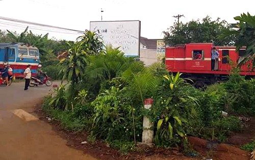 Hai tàu hỏa suýt tông nhau ở Đồng Nai ảnh 1