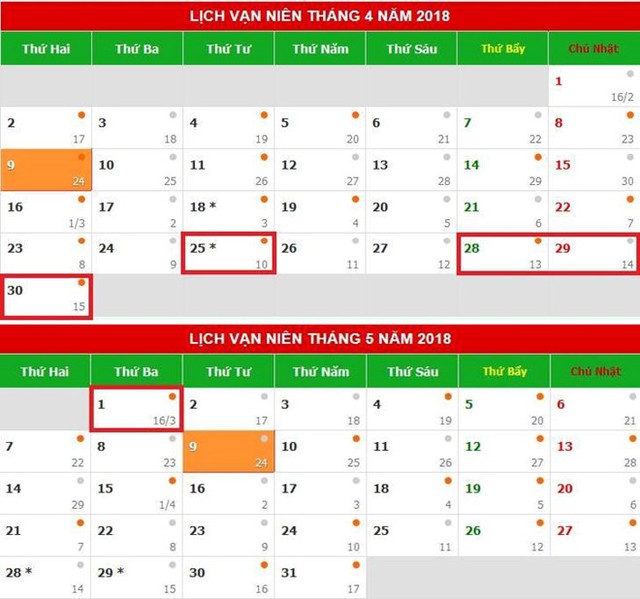 Nghỉ 4 ngày dịp lễ 30/4-1/5 năm 2018 ảnh 1