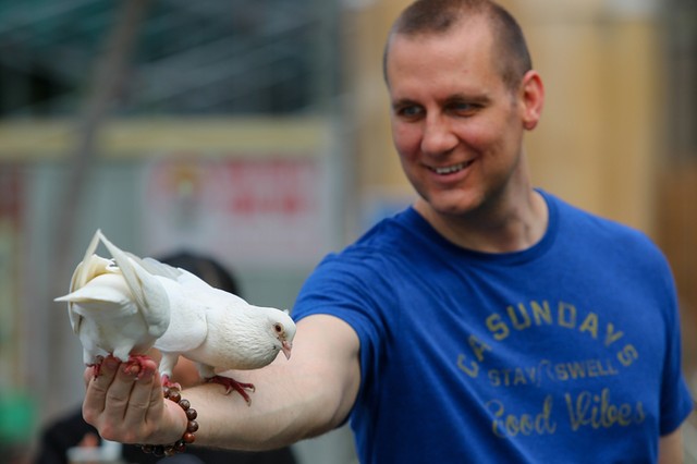 Hơn 700 con bồ câu bay lượn trước nhà thờ Đức Bà ảnh 5