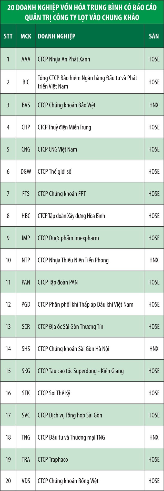 Công bố các doanh nghiệp vào chung khảo Cuộc bình chọn Doanh nghiệp niêm yết 2019 ảnh 5