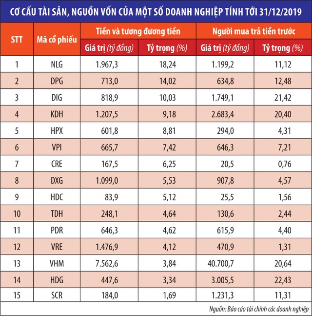 Khám “kho tiền mặt” của các doanh nghiệp bất động sản ảnh 1