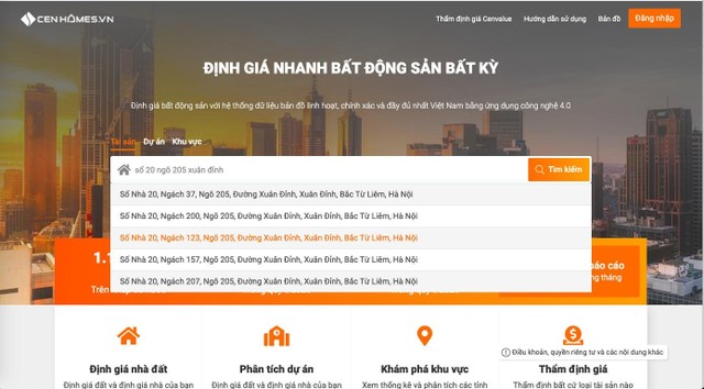 CenHomes ra mắt tính năng định giá online – bước đột phá trong lĩnh vực bất động sản ảnh 1