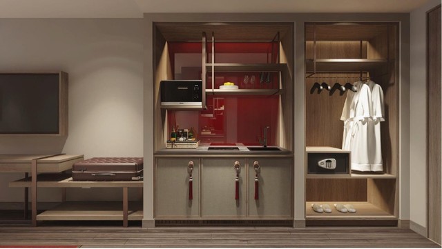 Sắc đỏ huyền bí tại tòa Sapphire.